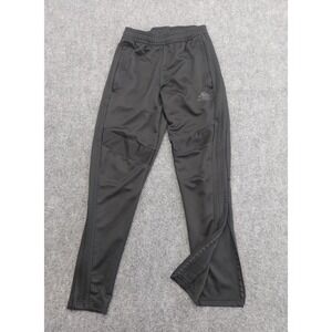Adidas Track Pants Mens Small Black Zip Ankle Climacool Pull On Pockets Soccer